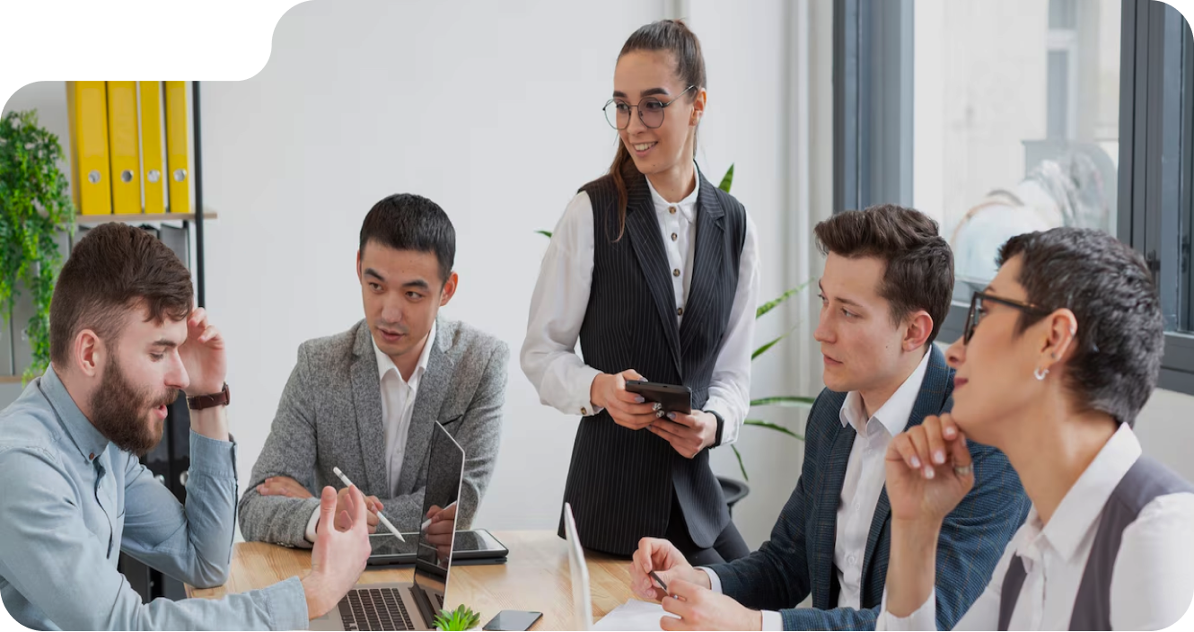 Team working in an office